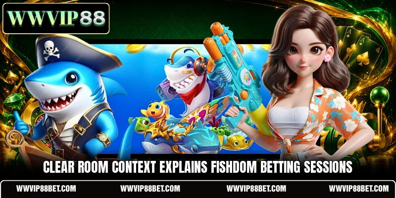 Clear room context explains Fishdom betting sessions