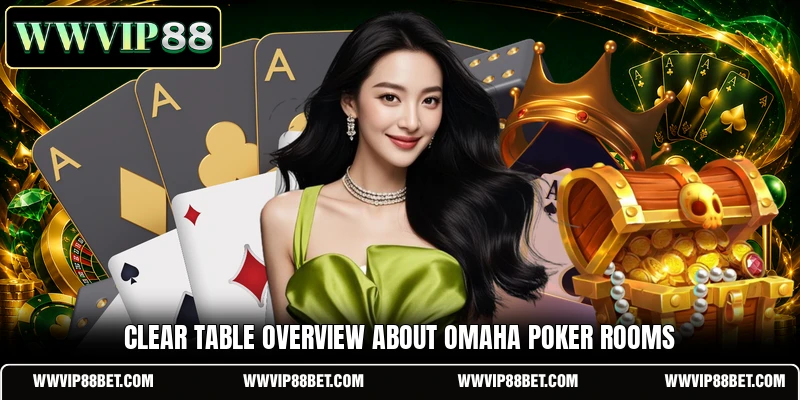 Clear table overview about Omaha Poker rooms