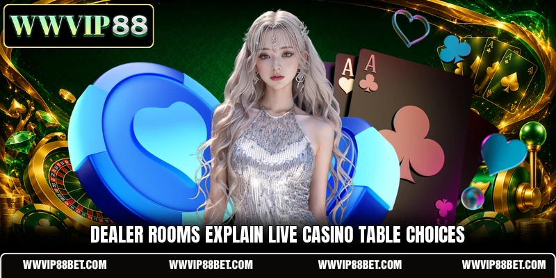 Dealer rooms explain live casino table choices