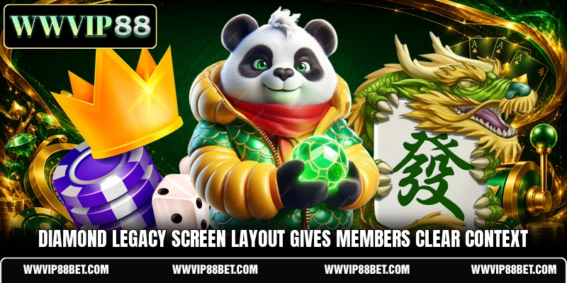 Diamond Legacy screen layout gives members clear context