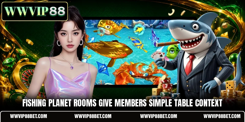 Fishing Planet rooms give members simple table context