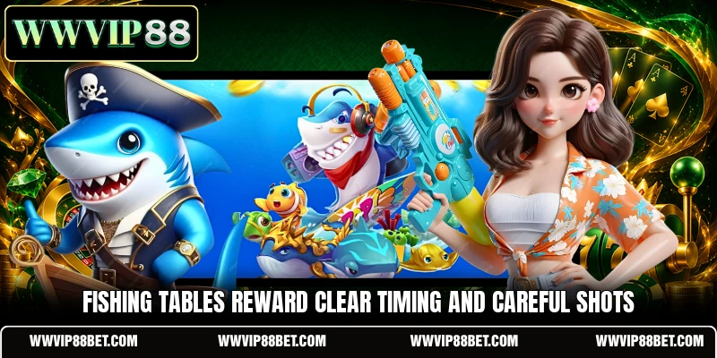 Fishing tables reward clear timing and careful shots