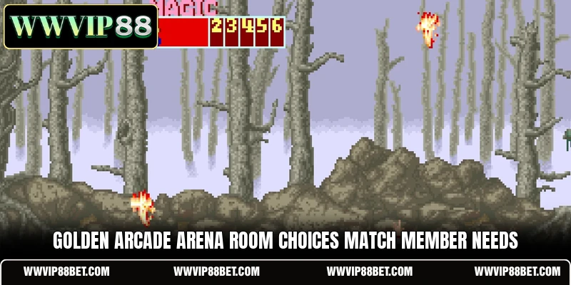 Golden Arcade Arena room choices match member needs