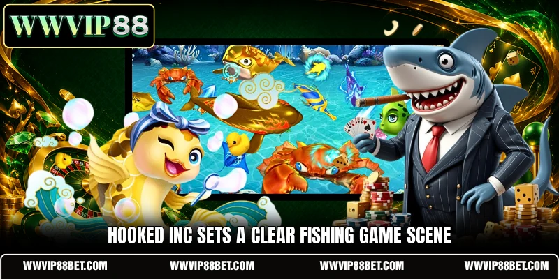 Hooked Inc sets a clear fishing game scene