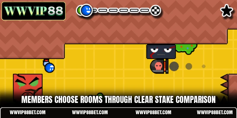 Members choose rooms through clear stake comparison