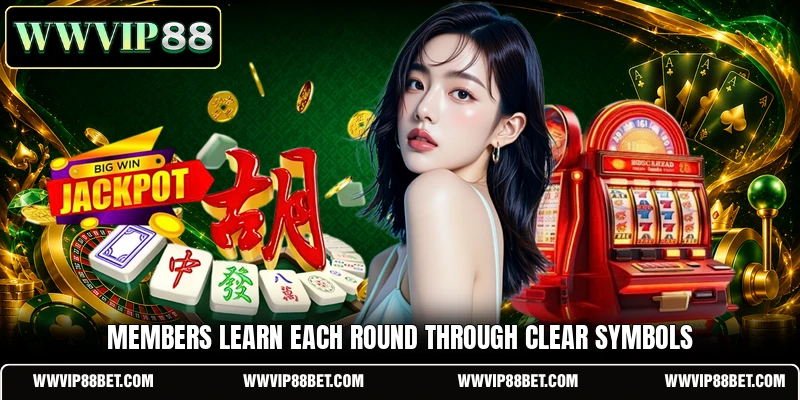 Members learn each round through clear symbols