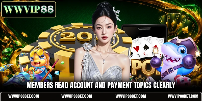 Members read account and payment topics clearly