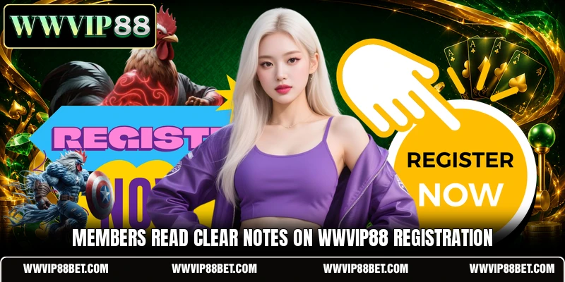 Members read clear notes on WWVIP88 registration