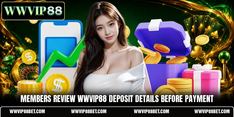 Members review WWVIP88 deposit details before payment
