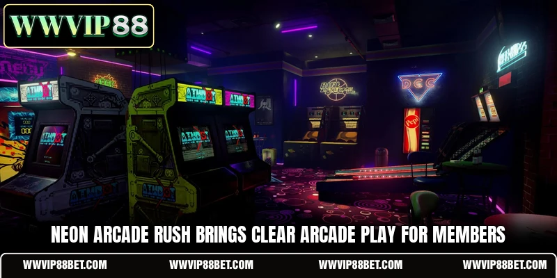 Neon Arcade Rush brings clear arcade play for members
