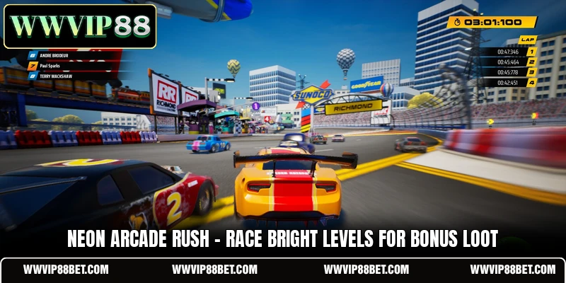 Neon Arcade Rush - Race Bright Levels For Bonus Loot
