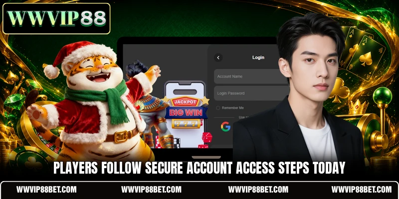 Players follow secure account access steps today