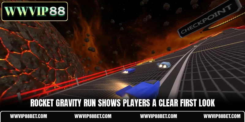 Rocket Gravity Run shows players a clear first look