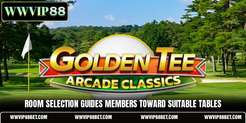 Room selection guides members toward suitable tables
