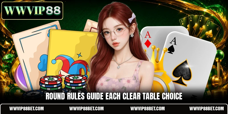 Round rules guide each clear table choice