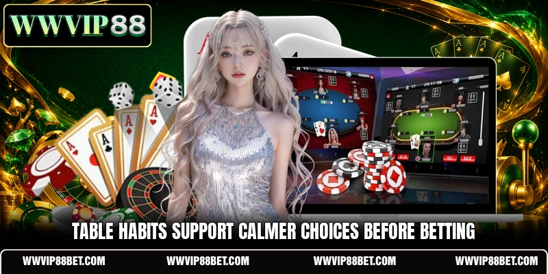 Table habits support calmer choices before betting